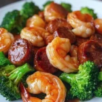 Honey Garlic Shrimp Sausage & Broccoli