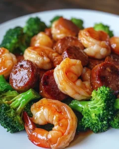 Honey Garlic Shrimp Sausage & Broccoli