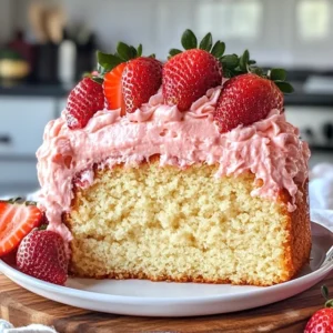 Fresh Strawberry Pound Cake