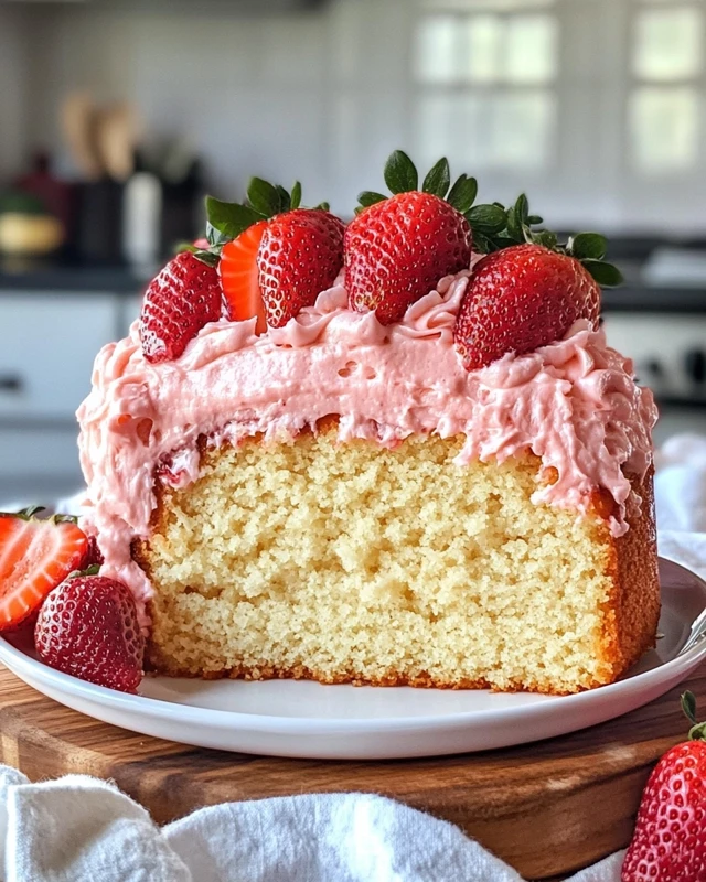 Fresh Strawberry Pound Cake