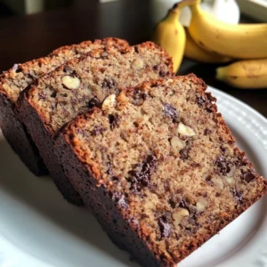 Banana Bread with Chocolate Chips and Walnuts