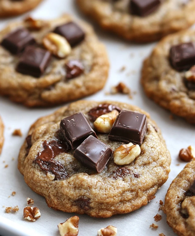 Banana Nut Cookies with Chocolate Chunks