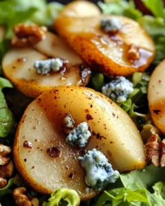 Caramelized Pear and Blue Cheese Salad