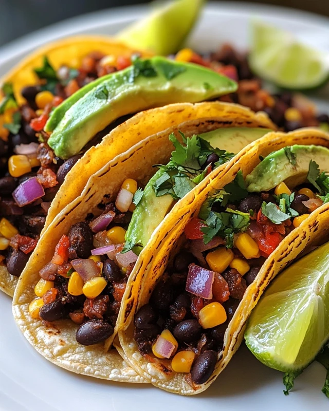 Black Bean & Corn Vegetarian Tacos