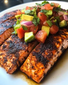 Cajun Blackened Salmon with Avocado Salsa