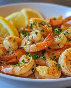 Garlic Butter Shrimp with Lemon