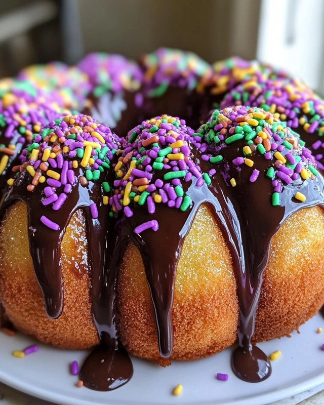 King Cake with Chocolate Ganache