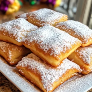 Mardi Gras Beignets with Powdered Sugar