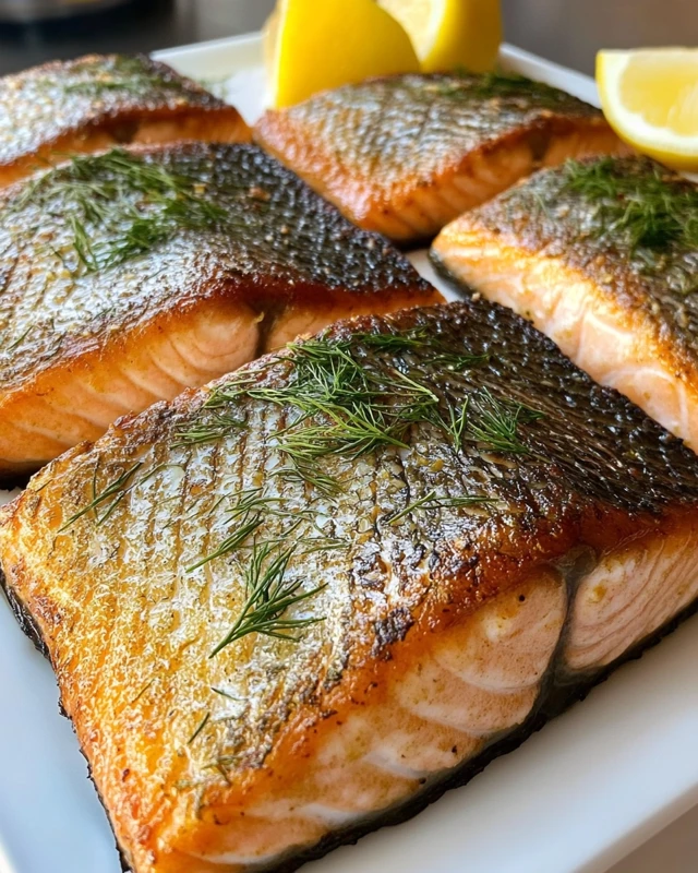 Crispy Baked Salmon with Dill