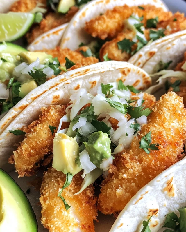 Crispy Fish Tacos with Avocado