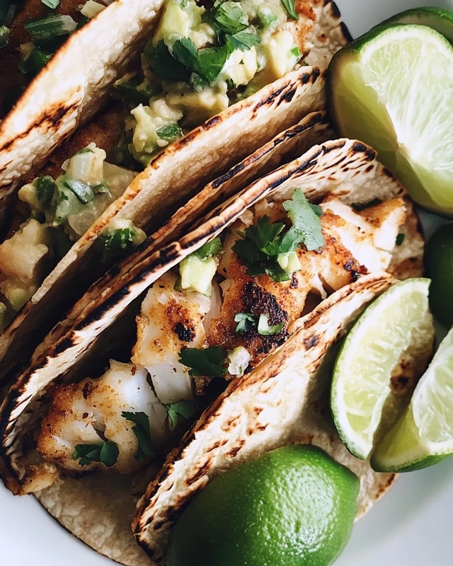 Grilled Fish Tacos with Lime Cilantro Sauce