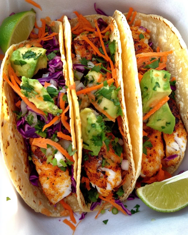 Spicy Baja Fish Tacos