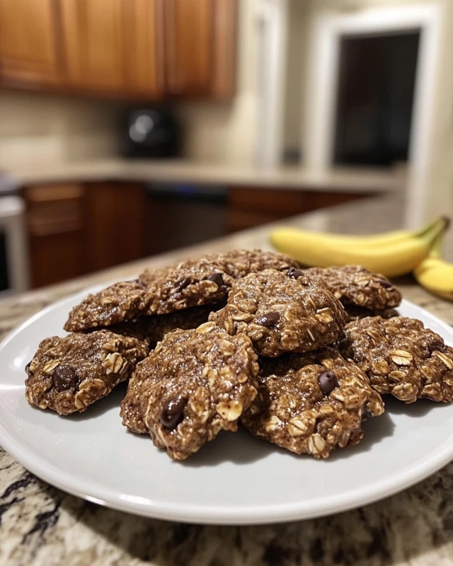 Soft and Chewy Banana Oatmeal Cookies