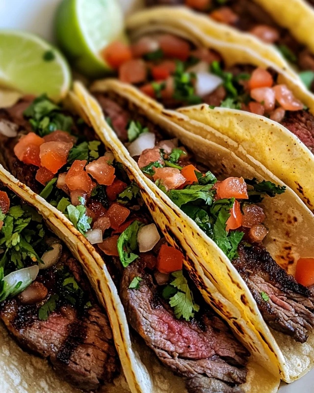 Carne Asada Street Tacos with Fresh Pico