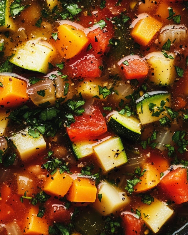 Rustic Minestrone Soup with Beans and Pasta