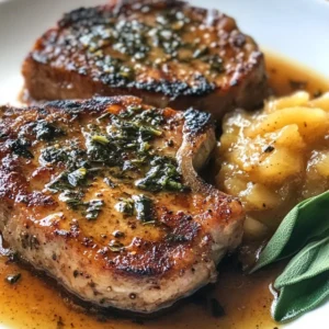 Pan-Seared Pork Chops with Apple Sauce