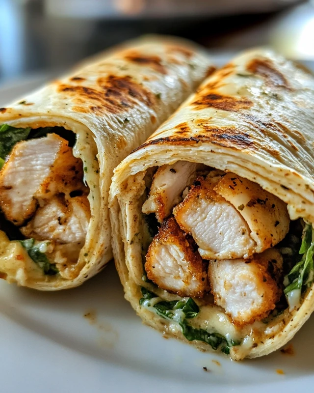 Crispy Chicken Caesar Wrap