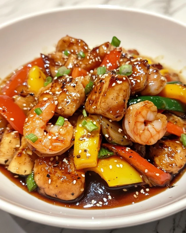 Teriyaki Chicken and Shrimp Stir Fry