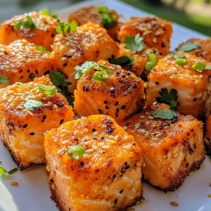 Crispy Bang Bang Salmon Bites