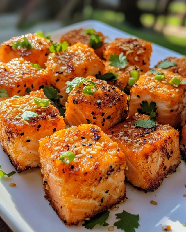 Crispy Bang Bang Salmon Bites