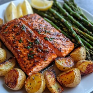 Salmon with Roasted Potatoes & Asparagus