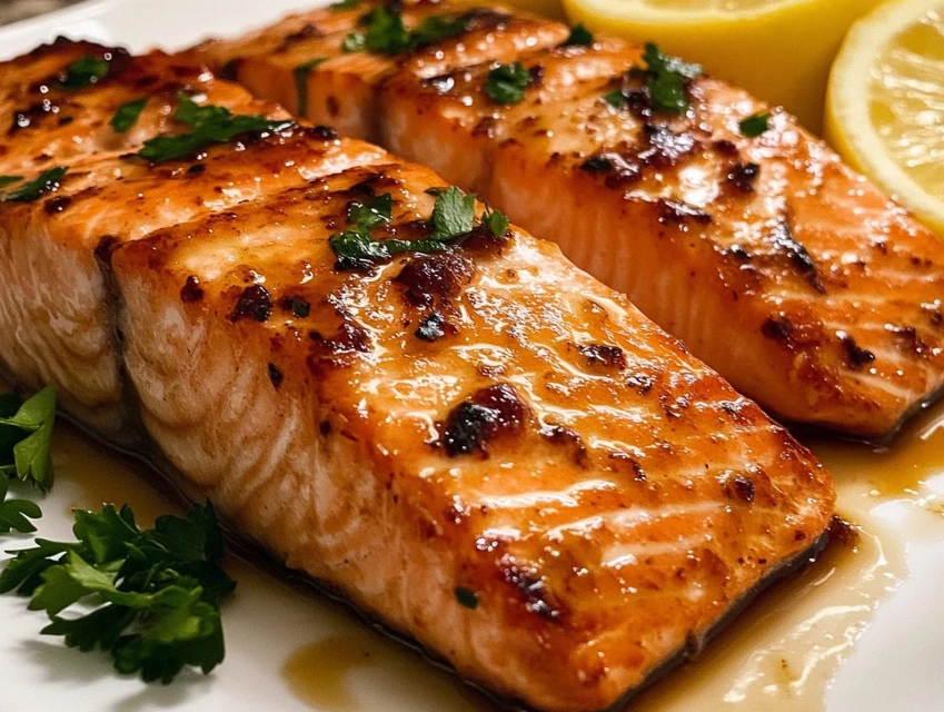 Maple Dijon Baked Salmon