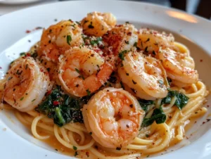 Shrimp and Spinach Pasta