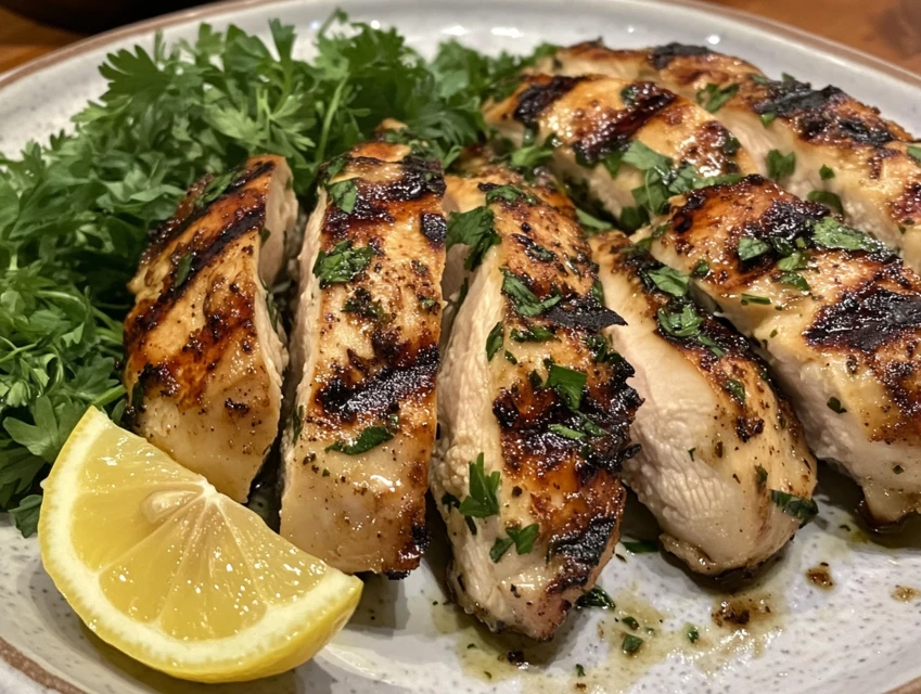 Lemon Herb Greek Yogurt Marinated Chicken