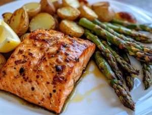 Salmon with Roasted Potatoes & Asparagus