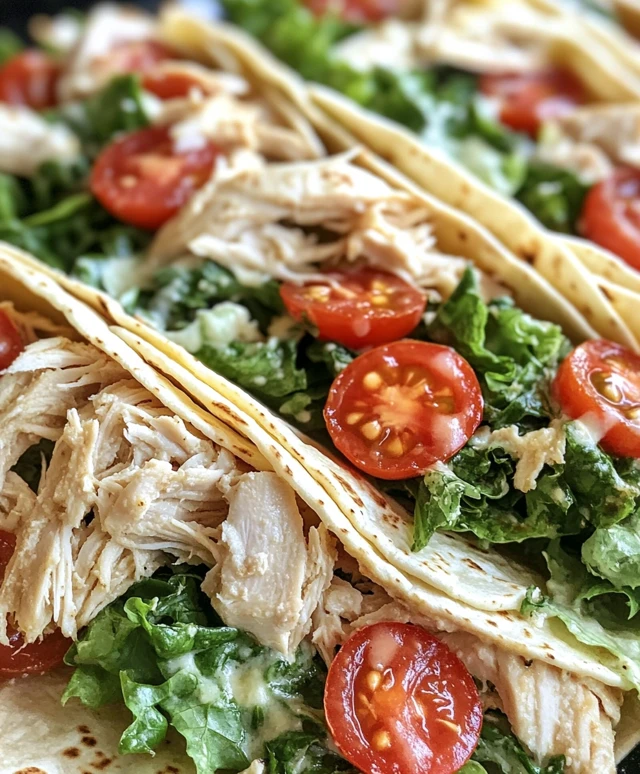 Chicken Caesar Salad Wraps