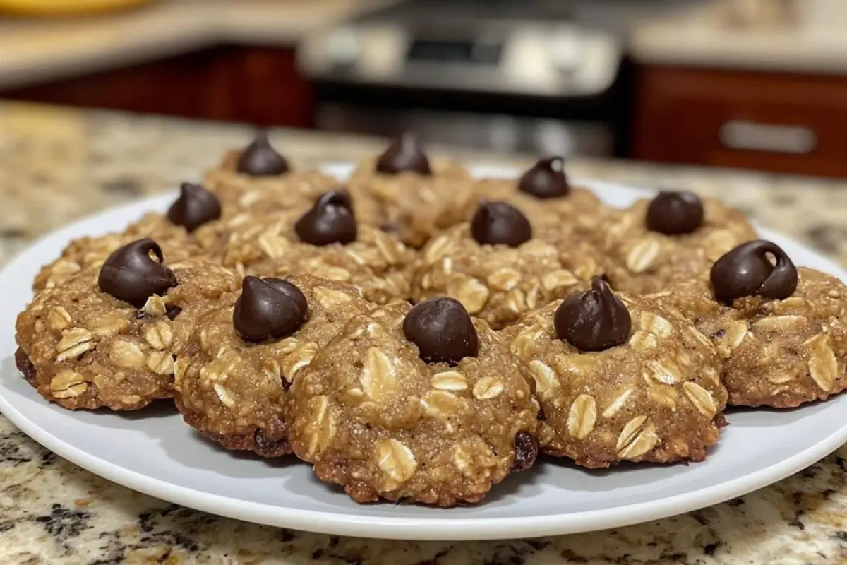 Soft and Chewy Banana Oatmeal Cookies