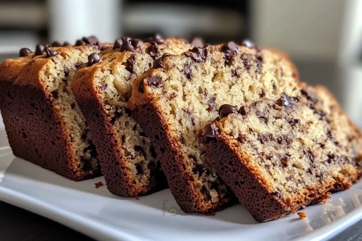 Banana Bread with Chocolate Chips and Walnuts