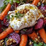 Roasted Beet and Carrot Salad with Creamy Burrata