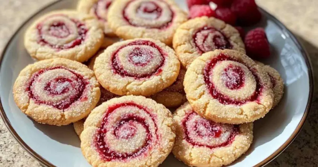 Raspberry Swirl Shortbread Cookies