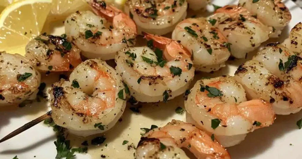 Garlic Butter Keto Shrimp Skewers