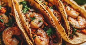 Shrimp Tacos with Creamy Slaw