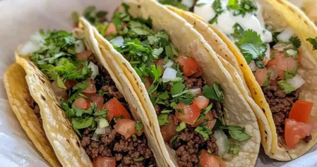 Spicy Ground Beef Tacos