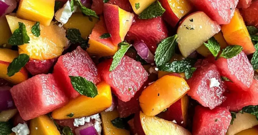 Peach Watermelon Salad