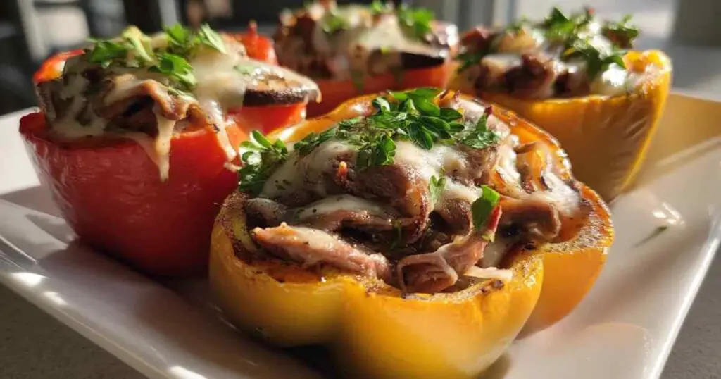 Philly Cheesesteak Stuffed Peppers