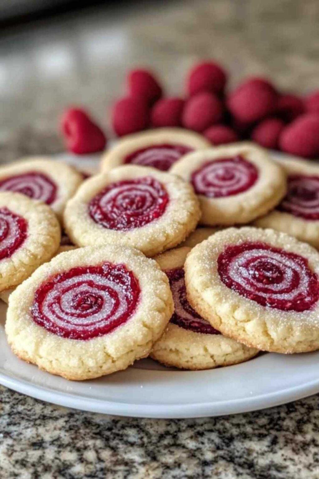 Raspberry Swirl Shortbread Cookies