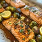 Glazed Salmon & Brussels Sprouts
