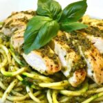 Zucchini Noodles with Pesto Chicken