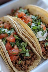 Spicy Ground Beef Tacos
