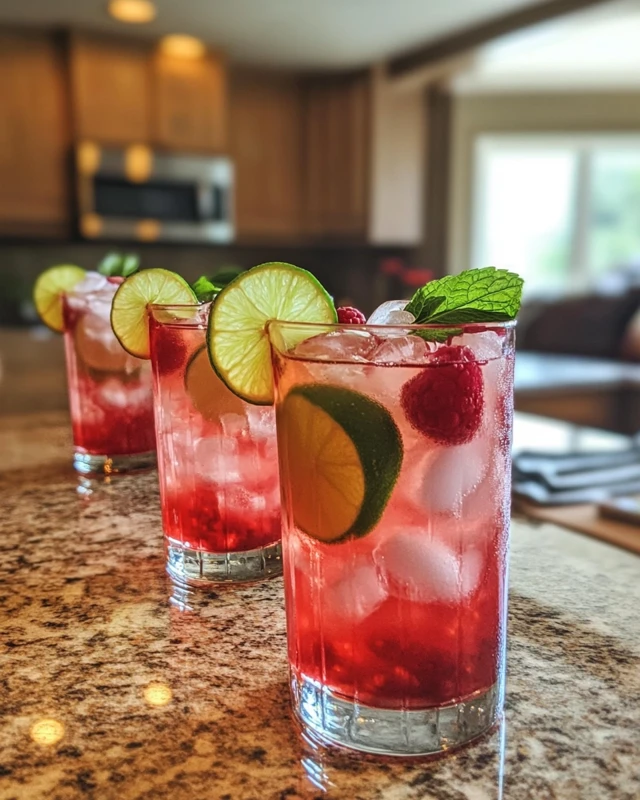 Sparkling Raspberry Lime Cooler