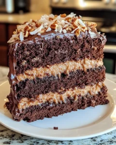 Chocolate Cake with Coconut Pecan Frosting