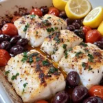 Mediterranean Baked Cod with Tomatoes and Olives