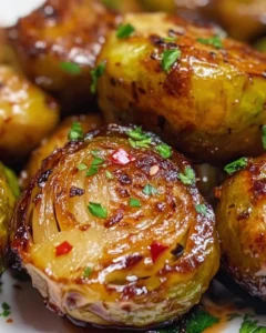 Roasted Brussels Sprouts with Maple Glaze