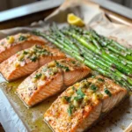 Sheet Pan Lemon Garlic Salmon with Asparagus