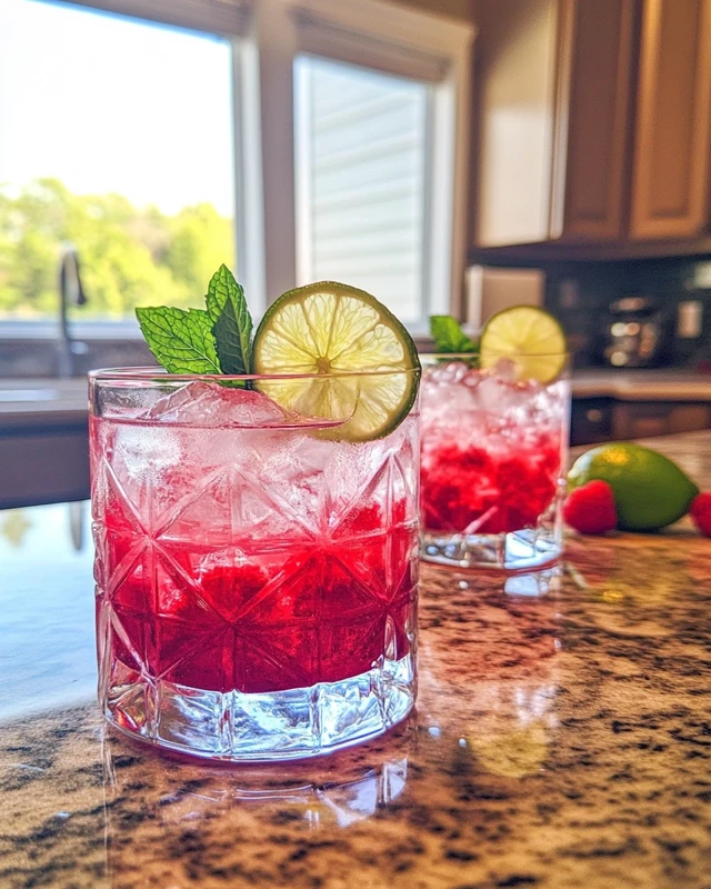 Sparkling Raspberry Lime Cooler