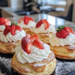 Strawberry Cream Puff Pastries
